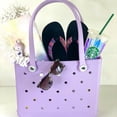 thumbnail image 4 of Fashion Beach Beach Bag Rubber Waterproof Basket Large Capacity Summer Storage Shoulder Handbag Travel Women Tote Shopping Bags, 4 of 6