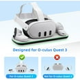 thumbnail image 5 of Rechale VR Charging Dock for Meta Quest 3/3S with LED Status Lights,Magnetic Charging Stand for VR Headset and Touch Controllers, with 2 Rechargeable 1850mAh Batteries/USB-C Charger Cable, 5 of 11