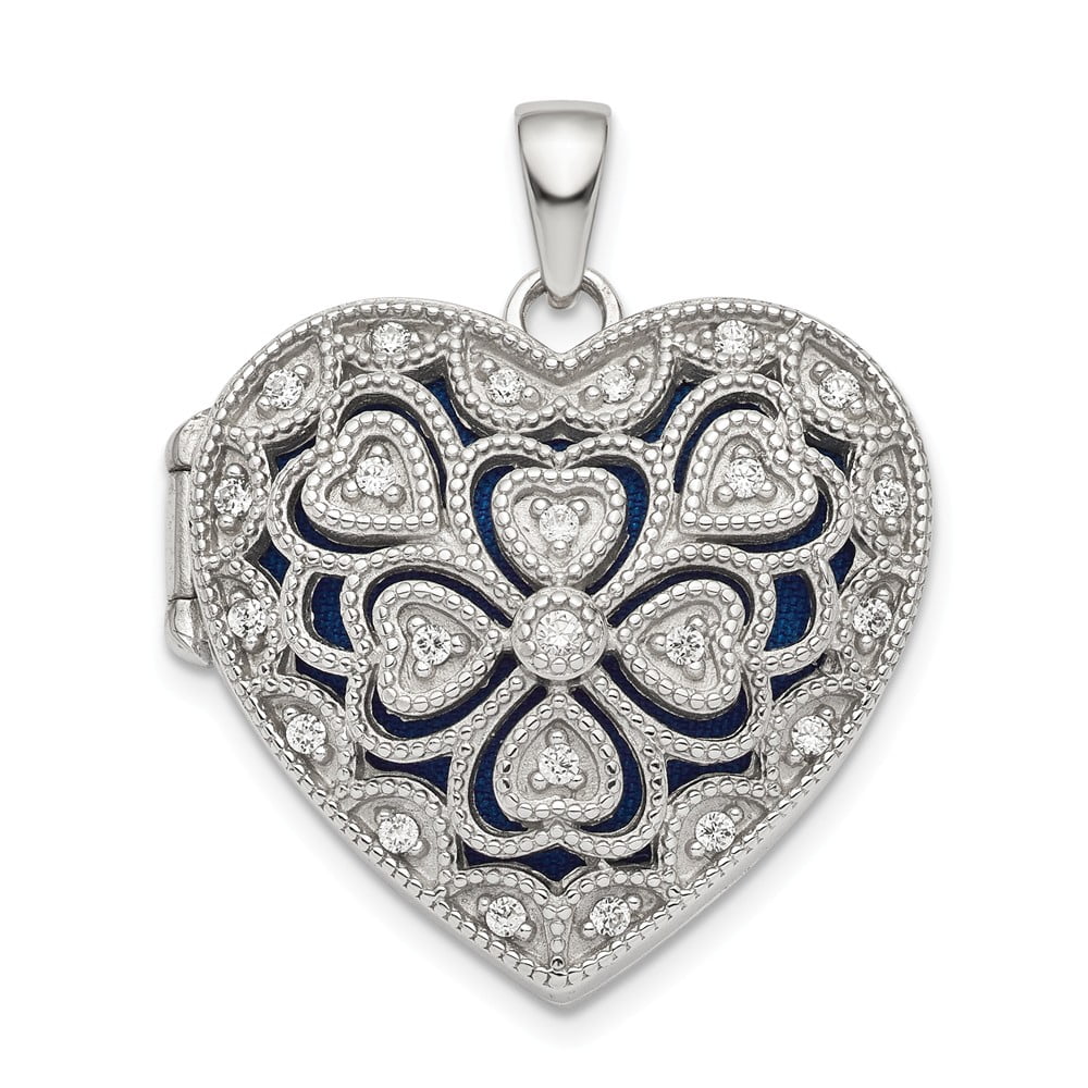 925 Sterling Silver Fancy Cubic Zirconia Necklace