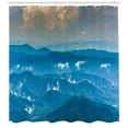 thumbnail image 3 of Ambesonne Appalachian Shower Curtain, Fog in Roan Highlands, 69"Wx70"L, Tan Sea Blue, 3 of 3