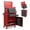 Red, variant on 5-Drawer Rolling Tool Chest with Detachable Top Box – Lockable Wheels, Adjustable Shelf, Metal Cart for Garage, Black
