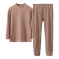 thumbnail image 2 of Fozruso Boys 2 Piece Sets,Boys Thermal Underwear Long Sleeve Top And Pants Winter Base Layer Loungewear For Kids High Neck Warm Comfy Outfit Loose Fit,14-15 Years, 2 of 6