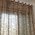 thumbnail image 3 of Cortina Gasa 3D Jacquard Gran Flor Ojal Para Decoración Ventana Salón Boda Fiesta Café Sunnimix Sheer, 3 of 6