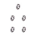 thumbnail image 2 of QualitChoice Ring Roman Numerals Jewelry Fashion Carbon Wedding Charm Couple Inlay Polished Rings Simple Personality Golden Steel Color 9# 5Set, 2 of 6