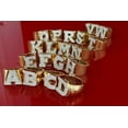 thumbnail image 6 of 10K Yellow Gold Finish Alphabets Silver Rings With Lab Created Diamonds, 6 of 27