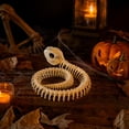 thumbnail image 7 of Halloween Snake Skeleton Creepy Plastic Animal Skeleton - Flexible Structure Adjustable Graveyard Spooky Decor Indoor Outdoor Scene Party, 7 of 7