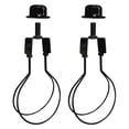 thumbnail image 2 of Fairnull 2Pcs Steel Wire Lamp Shade Light Bulb Clip Adapter with Hat Knob Finial Silicone Levelers Heat Resistant Lampshade Adapter, 2 of 10