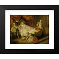 thumbnail image 2 of Nicolas Lancret 18x15 Black Modern Framed Museum Art Print Titled - The Little Dog that Shakes Money and Stones (The Little Dog Shaking Money and Gems) (C. 1737 - 1738), 2 of 5
