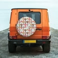 thumbnail image 6 of Fuzoiu Colorful Donuts Print Universal Spare Tire Cover with Buckle Strap, Waterproof Wheel Covers for Jeep, Trailer, RV, Truck and All Car-17 inch, 6 of 6