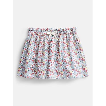 Wonder Nation Little Girls Scooter Skirt with Paperbag Waist, Sizes 4-10