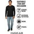 thumbnail image 4 of INGEAR Men's Ultra Soft Casual Base Layer Long Sleeve T-Shirt - Crewneck, Lightweight Polyblend Jersey, 4 of 7