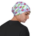 thumbnail image 4 of Xecao Strawberry And Flowers Print Beanie Knitted Hat for Men Women, Winter Fashion Knit Cuffed Caps Unisex, 4 of 7