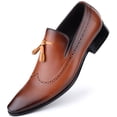 thumbnail image 2 of Mio Marino Men’s Leather Tassel Dress Shoes, 2 of 6