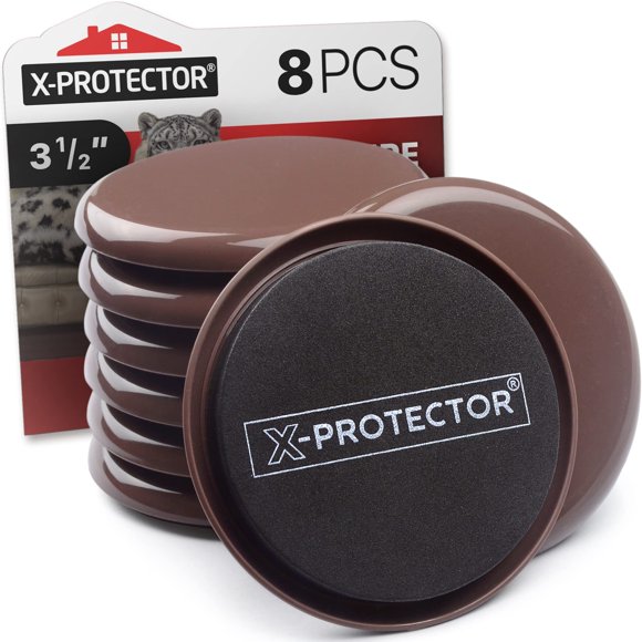 Deslizadores para muebles X-Protector, 8 piezas, 9 cm, protectores para alfombra