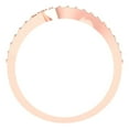 thumbnail image 5 of 0.21 ct Brilliant Round Cut Simulated Emerald 18K Rose Gold Stackable Band SZ 3.75, 5 of 6