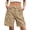 Khaki, variant on Womens Shorts Slim Fit Suit Style Mid Waisted Design Fashion Casual Slimming Effect Dressy Shorts Elegant Comfortable for Summer Daily and Work Wear,Khaki S
