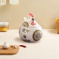 thumbnail image 6 of KRQAP 400ml Ceramic Rooster Spice Jar with Lid and Spoon Cute Underglaze Condiment Pot Moistures-Proof Kitchen Storage for Saltes Sugars Seasoning, Home Items on Sales, 6 of 6