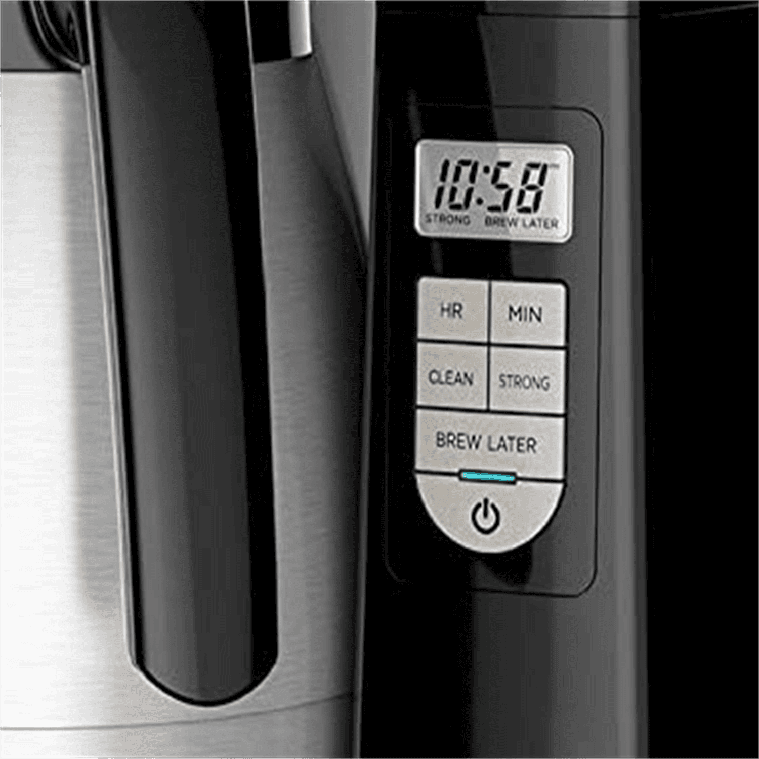 12-Cup Thermal Programmable Coffee maker, Brew Strength Selector, Auto-clean, Black and Silver