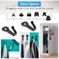 thumbnail image 4 of Paquete de 10 ganchos atornillados negros, ganchos de pared de hierro retro, ganchos de metal con 10 tornillos, ganchos retro para bolsos, llaves, sombreros, bufandas (39 mm), 4 of 5