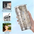 thumbnail image 6 of GZHJMY Colorful Damask Patchwork Pattern Stainless Steel Tumbler Cup with Straw & Lid Double Wall Vacuum Insulated Travel Mug Hot Cold Water Bottle Coffee Drinks Cup 20oz, 6 of 7