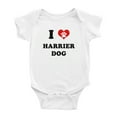 thumbnail image 1 of I Heart Harrier Dog Funny Cute Baby Bodysuit, 1 of 5