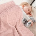 thumbnail image 3 of Baby Blanket for Girls Toddlers 3D Fleece Fluffy Fuzzy Blanket for Baby, Soft Warm Cozy Fleece Blanket, Infant or Newborn Receiving Blanket (30x40inch, Pink), 3 of 4