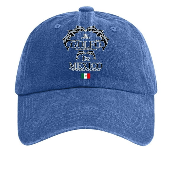 GDREDA Womens Ball Cap Women's Vintage Washed Denim Printed Baseball Cap，Blue