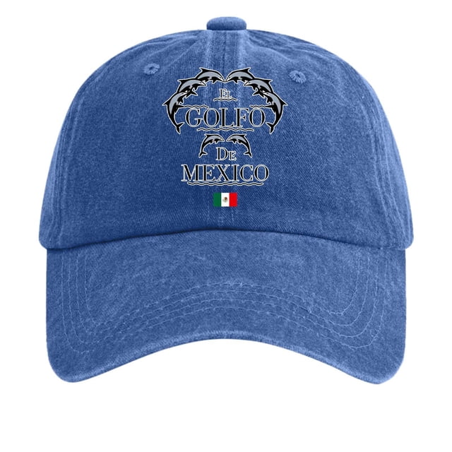 Women's Vintage Washed Denim Printed Baseball Cap The Hat