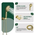thumbnail image 5 of Cobbe 8-Inch Rain Shower Head Combo Kit with 6 Modes Shower Head and 9 Modes Handheld Shower Single Handle with 59-Inch Hose Brushed Gold, 5 of 9