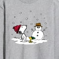 thumbnail image 3 of Peanuts - Snoopy Woodstock Snowman - Men's Long Sleeve T-Shirt, 3 of 6