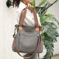 thumbnail image 4 of Bolso de hombro de lona para mujer, bolso de mano Hobo, bolso informal, bolso cruzado, bolso de compras Rojo Verde, 4 of 5