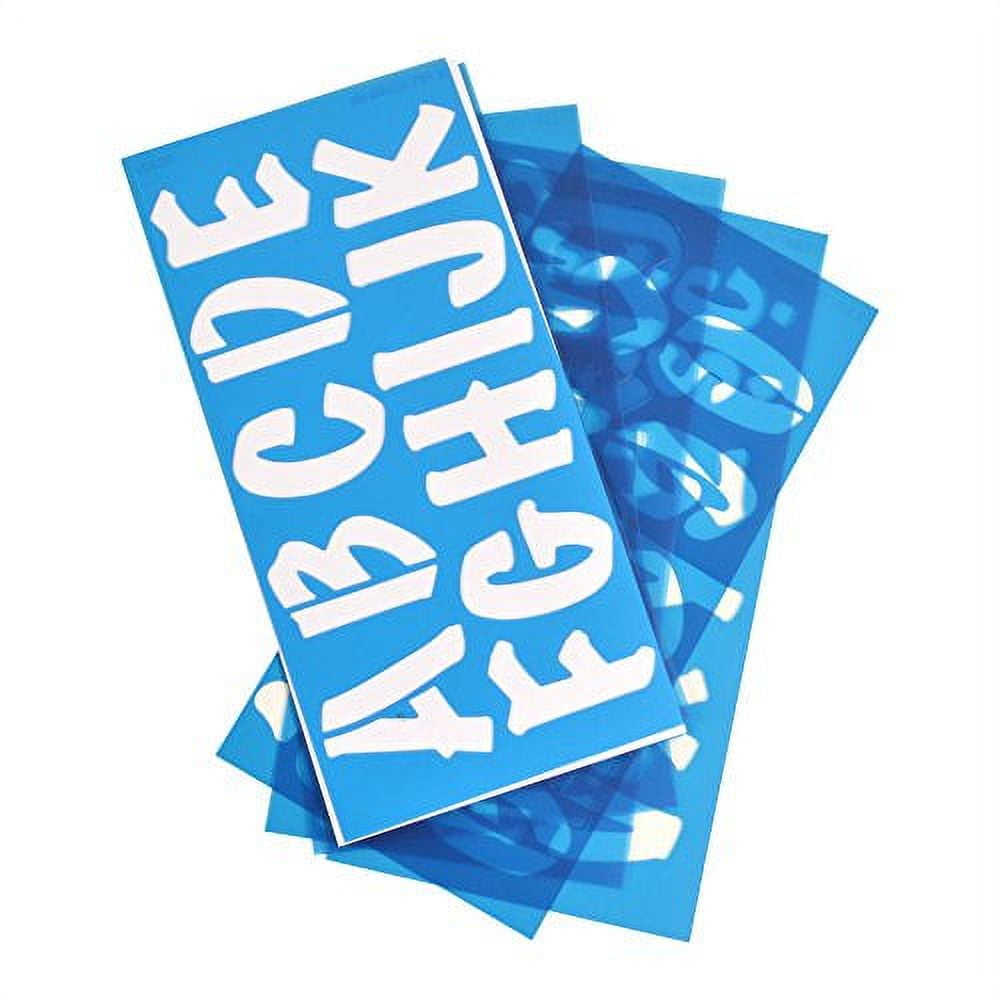 (2 pack) Westcott Alphabet Stencils 100/Pkg-Angelina Script 4"