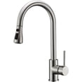 thumbnail image 1 of Kunova Single Control Kitchen Faucet in Brushed Nickel with Pull Out Sprayer, Single Handle Hot and Cold Water Swivel Pull Out Pre-Rinse Spout Kitchen Sink Taps with Deck Plate…, 1 of 7