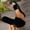 Black, variant on Women Solid Velvet Wide Strap Flat Open Toe Slip On Casual Slide Sandals Gray 8.5