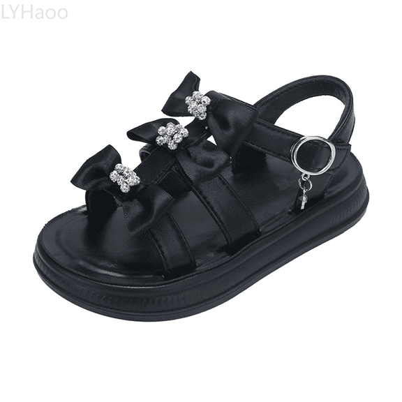 LYHaoo Girls Sandals Trendy Kids' Stickers Casual Shoes For Daily Wear Ideal For Active Play For Age 4 15 Great Pairing With Dresses In Spring And Summer Sizes 9.5 Little Kid(4 Years)