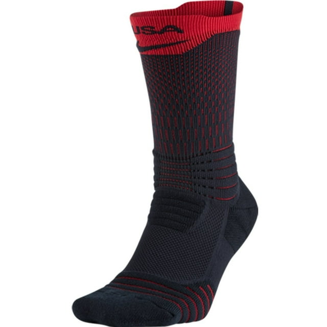 New Nike Unisex Elite Versatility Crew Basketball Socks Dk Obsidian