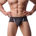 thumbnail image 2 of IAJDKMEK Men's Boxer Briefs - Low-Rise Sexy Underwear for Men, Flat-Angle Comfort Mens Boxer Briefs, Soft Boxer Briefs for Daily,Gray M, 2 of 6