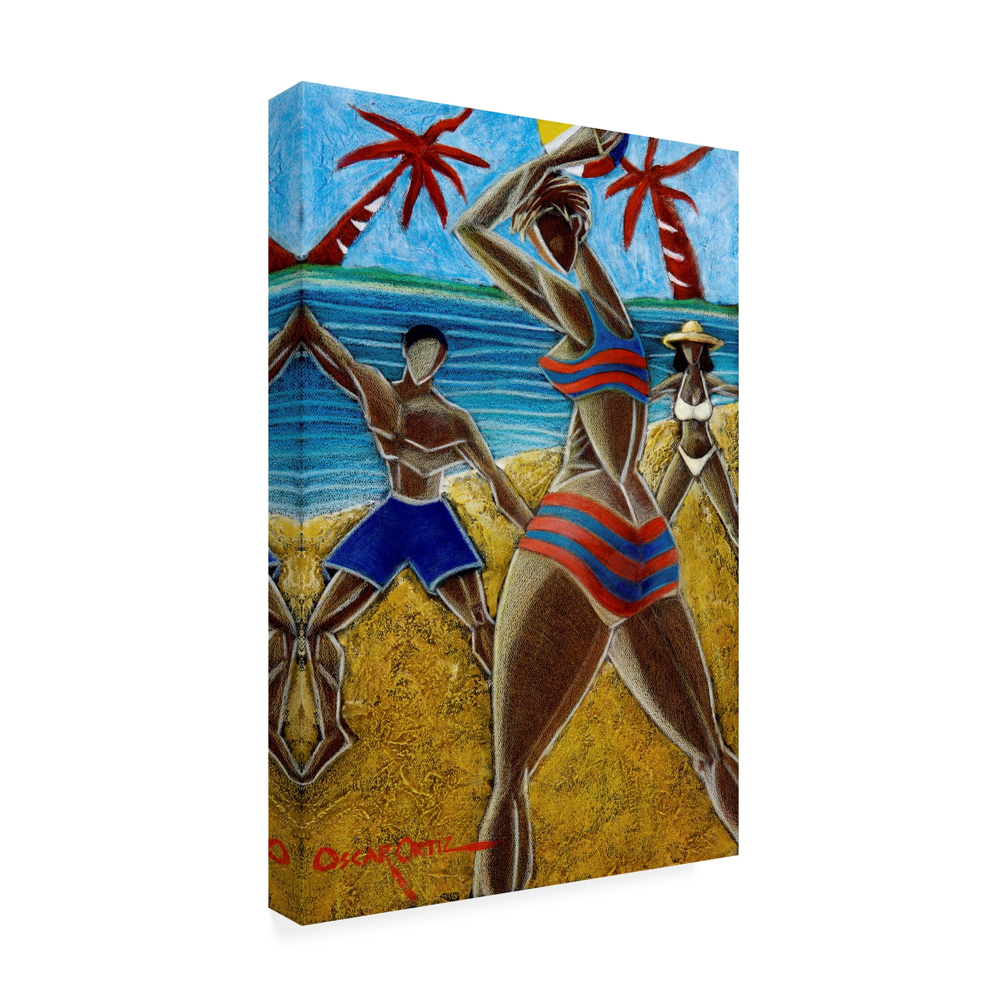 Trademark Fine Art 'En Luquillo Se Goza' Canvas Art by Oscar Ortiz