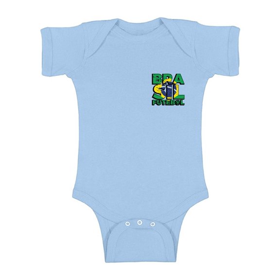 Awkward Styles Brasil Futebol Baby Bodysuit Short Sleeve Brazilian Soccer Bodysuit for baby Brazil One Piece Top Brazil Soccer 2018 Baby Bodysuit Gifts from Brazil Brazilian Flag One Piece Top