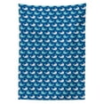 thumbnail image 3 of Ambesonne Whale Tablecloth Rectangular Table Cover, Bicolor Ocean Animals, 52"x70", Navy Blue Aqua Beige, 3 of 4