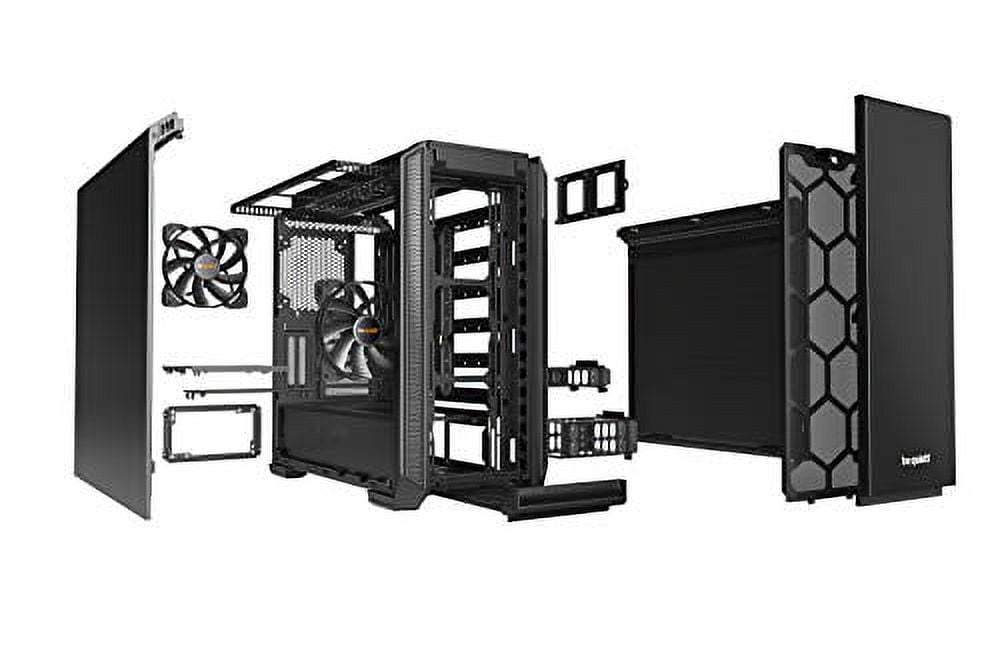 be quiet! Silent Base 601 ATX Midi Tower PC Case | 2 Pre-Installed Pure  Wings 2 140mm Fans | 10mm Extra Thick Insulated mats | Black | BG026