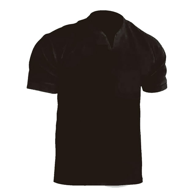 YDLCAFD Men's Summer Seasons Leisure Fashion Solid Color Pocket Contrast Design Short Sleeve Tops