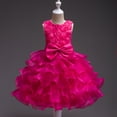 thumbnail image 1 of Vestido de novia para niña Vestido grande para niña Vestido de princesa rosa para niña de las flores, 1 of 5