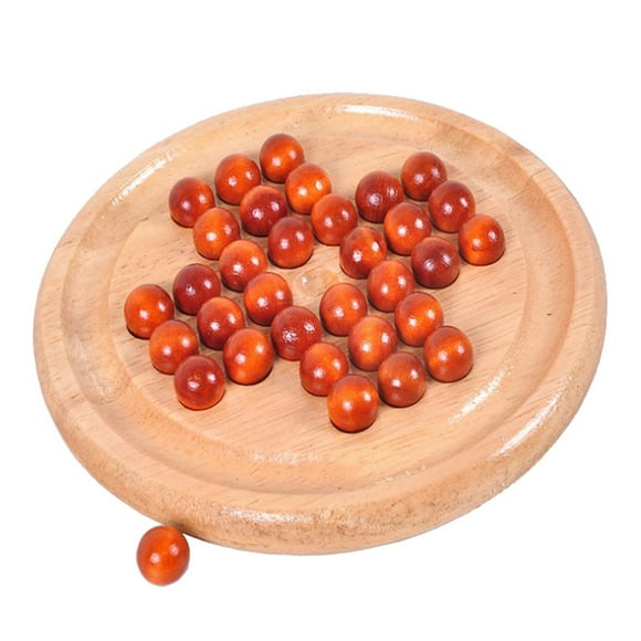 Wooden Classic Peg Noble Puzzle IQ Puzzles Board Game Toys for Adults Children