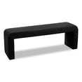 thumbnail image 1 of Meridian Furniture Minimalist Black Velvet Bench, 1 of 7