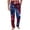 Blue #33, variant on United States 250th Anniversary Pants for Men Elastic Waist Usa Star Stripes Freedom Pajama Pants Usa Flag Causal Trousers with Pockets Wine S