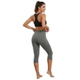 thumbnail image 2 of High Waisted Capri Leggings with Pockets - Tummy Control, Buttery Soft, Yoga & Workout Cropped Pants for Women, 2 of 9