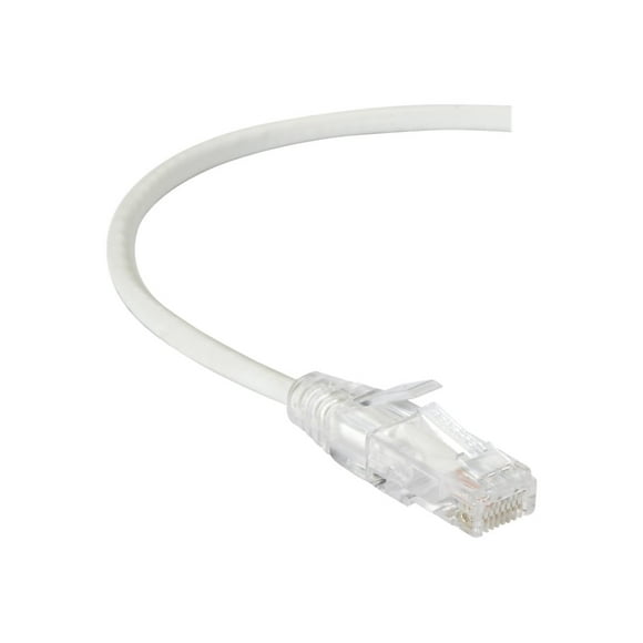 Black Box Slim-Net - Câble Patch - RJ-45 (m) à RJ-45 (m) - 10 Pieds - UTP - CAT 6 - Amorti, Moulé, Échappé - Blanc