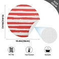 thumbnail image 2 of Ryvnso Red and White Stripes Round Plate Mats Dining Table Placemat Set of 4 for Holiday Decoration, 2 of 7