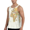 thumbnail image 2 of KLL World Map 1 Print Men's Muscle Gym Workout Stringer Tank Tops Bodybuilding Fitness T-Shirts Tank Tops Men-X-Large, 2 of 7